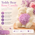 Teddy Bear Rose Candle – Handmade Decorative Gift Candle