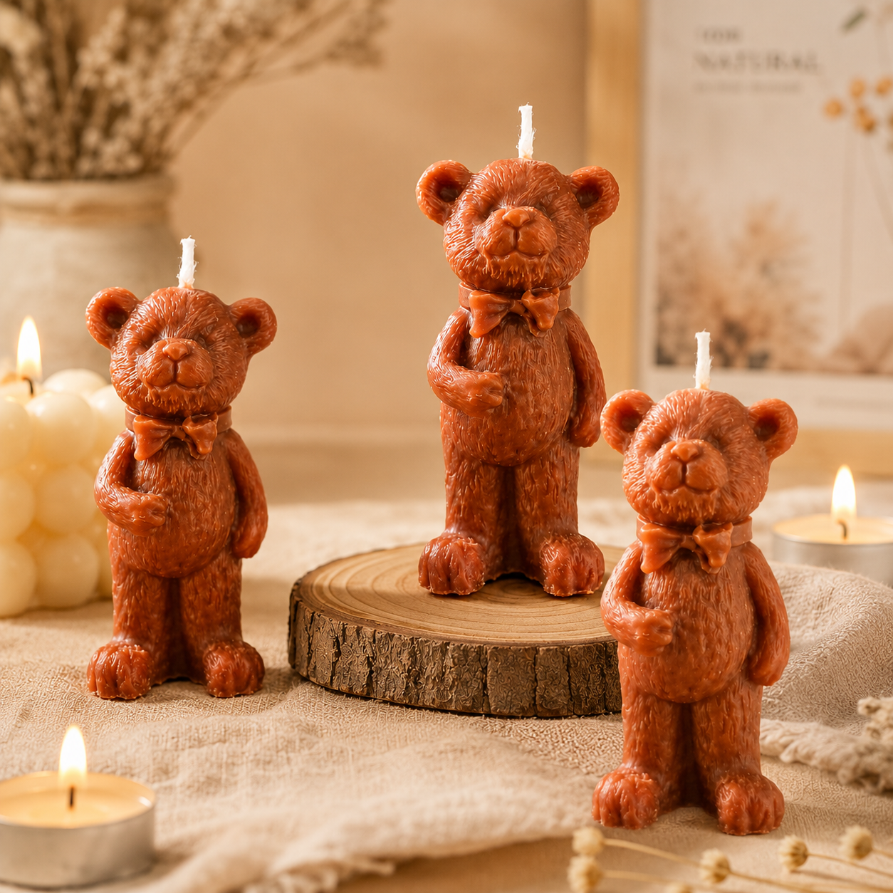 Handmade Teddy Bear Candle – Decorative Gift Candle