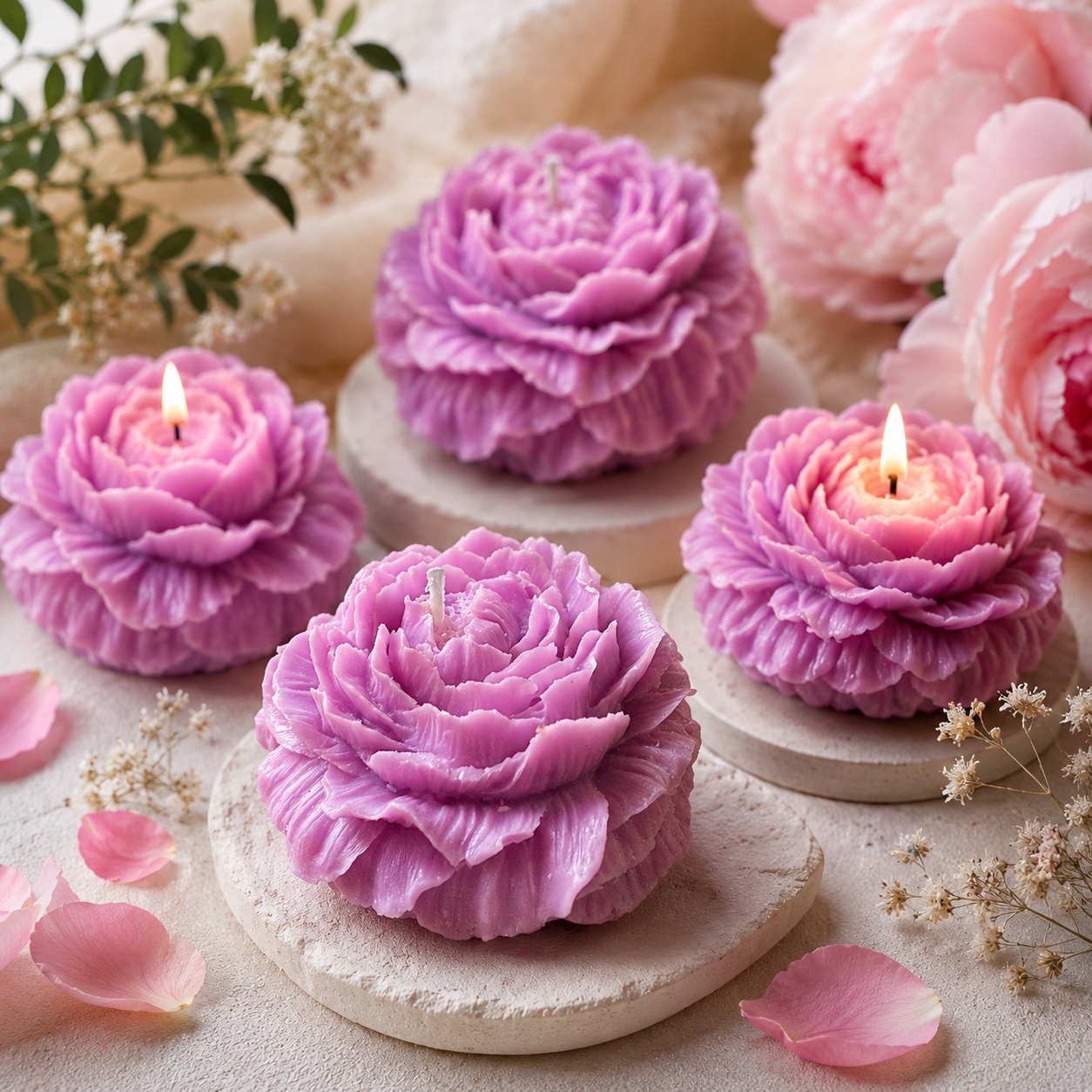 Peony Bloom Candle